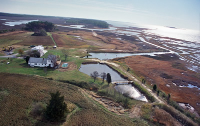 aerial view of chesapeake bay resort